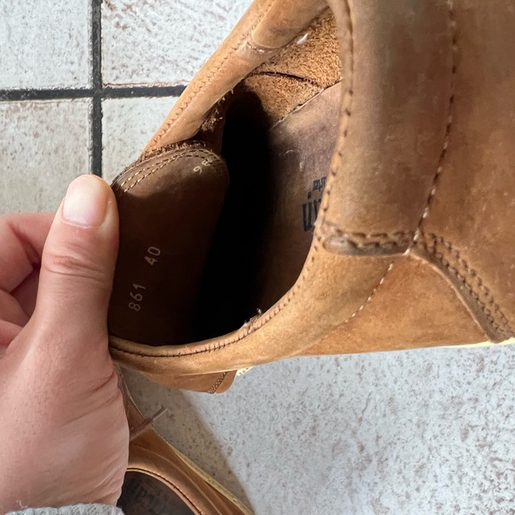 Vintage 1980s Italian leather shoes size EU40 brown suede American by starter - Picture 5 of 5